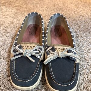 Sperry Checkered Boat Shoes in Black and White